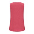 thumbnail image 5 of Ecqkame Womens Summer Tops Solid Color Round Neck Sleeveless Loose Casual Flowy Tank Tops Workout Tops for Women Hot Pink M, 5 of 5