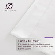 Danjor Linens 1800 Series 6 Piece Bedding Sheet & Pillowcases Sets with Deep Pockets, King, White