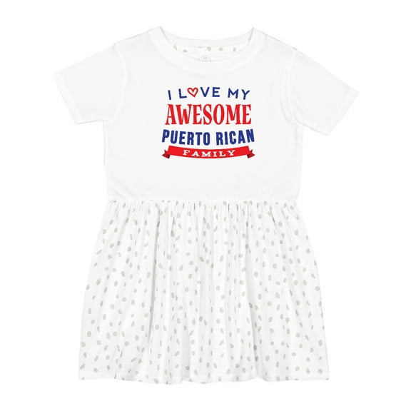 Inktastic Puerto Rico Love My Puerto Rican Family Girls Toddler Dress