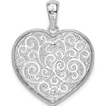 thumbnail image 4 of Silver/14K Two-Tone Sterling Silver Polished Fancy Heart W/14K Accent Pendant - Jbsp, 4 of 5