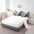 thumbnail image 4 of YST 7 Pcs 3D Hummingbird Bed In A Bag Pink Hydrangea Comforter Set King Rustic Floral Animal Bedding Sets Nature theme Sheet Set with Comforter All Season,Soft, 4 of 5