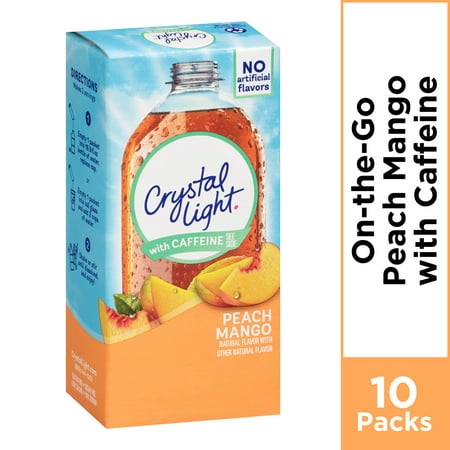 (6 Pack) Crystal Light On-The-Go Sugar-Free Powdered Peach Mango Drink Mix, 60