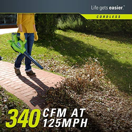 Greenworks 40v 185 mph 2024 variable speed cordless blower vacuum