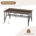thumbnail image 3 of Costway 1 PCS 6 FT Conference Table with Cable Grommet & Storage Shelf for Meeting Room Office, 3 of 9