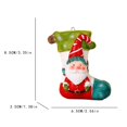 Liurendaoxi Hangs Santa Decorations Painted Resin Santa Stocking