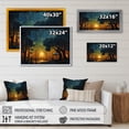 thumbnail image 4 of Designart "Blue And Yellow Drama Of A Stormy Night City I" City Art Deco Canvas Art Print, 4 of 5
