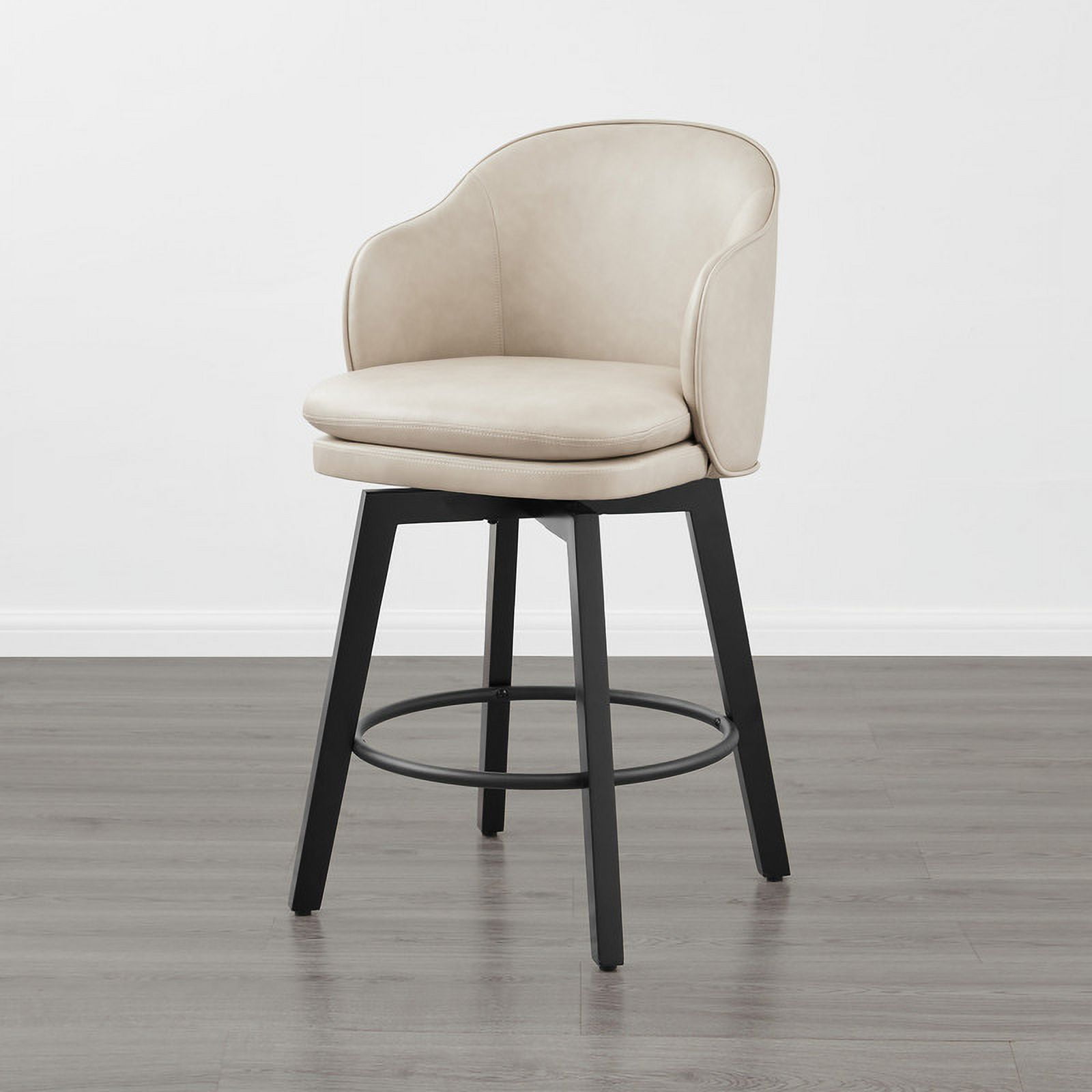 CHITA Modern Swivel Counter Height Bar Stools with Arm Set of 2