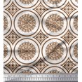 thumbnail image 1 of Soimoi Poly Georgette Fabric Floral Mandala Printed Fabric 1 Yard 52 Inch Wide, 1 of 3