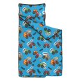 thumbnail image 2 of Monster Cartoon Truck Blue Pattern Teens Toddler Nap Mat with Pillow, Sleeping Mat Bag for Preschool Daycare 50"x20", 2 of 6