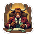 thumbnail image 4 of KUIZAP Waterproof Bull Stickers Vinyl Gangster Stickers Colorful Durable Stickers for Notebooks Luggage Instruments, 4 of 5