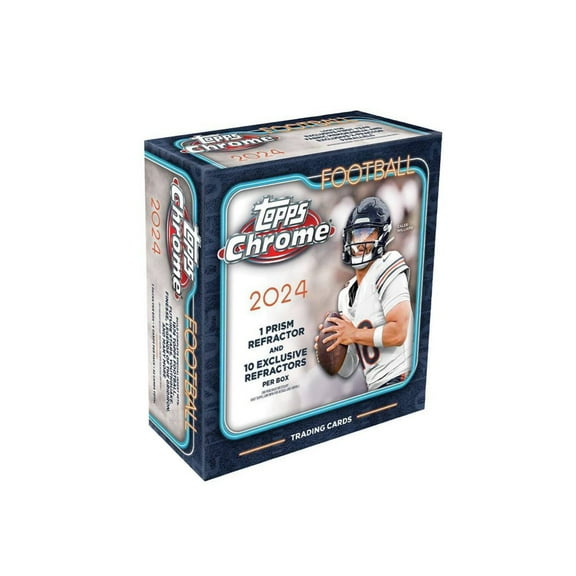 2024 Topps Chrome Football Trading Card Mega Box