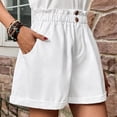 thumbnail image 4 of Mingw Shorts for Women Women's Mid Rise Shorts Elastic Comfortable Button Down Waist Denim Shorts, 4 of 5