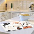 thumbnail image 6 of Yayeee Dish Drying Mat for Kitchen Counter 16"x18" Microfiber Absorbent Pad, Cartoon Halloween Ghosts, 6 of 7