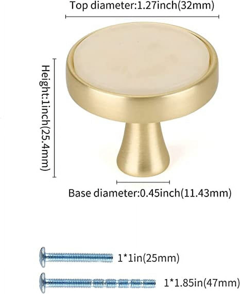 Goldenwarm 15 Pack Cabinet Knobs Zinc Alloy Brass Drawer Knobs Gold Kitchen Cabinet Knobs Dresser Knobs Hardware Knobs for Cabinets and drawers