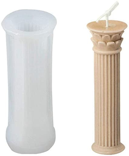 Candle Resin Casting Silicone Mold Roman Column DIY Epoxy Craft Arts Home Decor