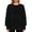 Black, variant on Fashion Knit Sweater Long Sleeve Crewneck Pullover Soft Comfortable Winter Casual Blouse