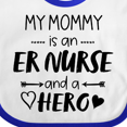 thumbnail image 4 of Inktastic My Mommy is an Er Nurse and a Hero Boys or Girls Baby Bib, 4 of 4