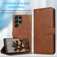 thumbnail image 2 of Nalacover Detachable Wallet Case for Samsung Galaxy S25 Ultra with Card Holder, PU Leather Wrist Hand Strap 2 in 1 Design Flip Cover with Magnetic Car Mount Kickstand Protective Case, Brown, 2 of 6