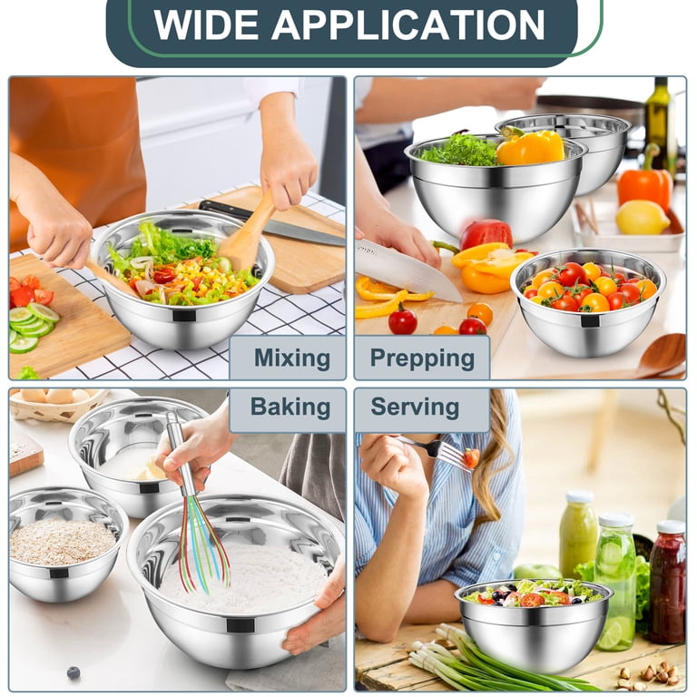 Vesteel 6-Piece Stainless Steel Mixing Bowl Set photo 5