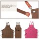 thumbnail image 2 of Men Chef Aprons Heavy Duty Canvas Cross Back Apron Adjustable with 3 Pockets, 2 of 3