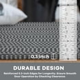 thumbnail image 4 of AIR-Washable Runner Rug 3x10 ft Hallway Kitchen Runner Rugs with Rubber Backing Bobo Non Slip Entryway Runner Indoor, Long Carpet Runners for Hall Kitchen Entryway, Grey/Charcoal Grey, 4 of 4