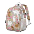 thumbnail image 2 of Pomeranian Dog and Flower Floral Backpack for School,Cute School Bag,Schoolbag with Adjustable Shoulder Straps & Padded Back,15"x11.42"x5.5", 2 of 6