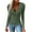 Green, variant on Women's Top,Long Sleeve V Neck Color Blocked Button Up,Button Up Blouse for Women