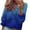 Sky Blue, variant on Plus Size Tops Women Casual Full Sleeve V-Neck Tops Loose Plus Size Women Clothing Womens Plus Size Tops