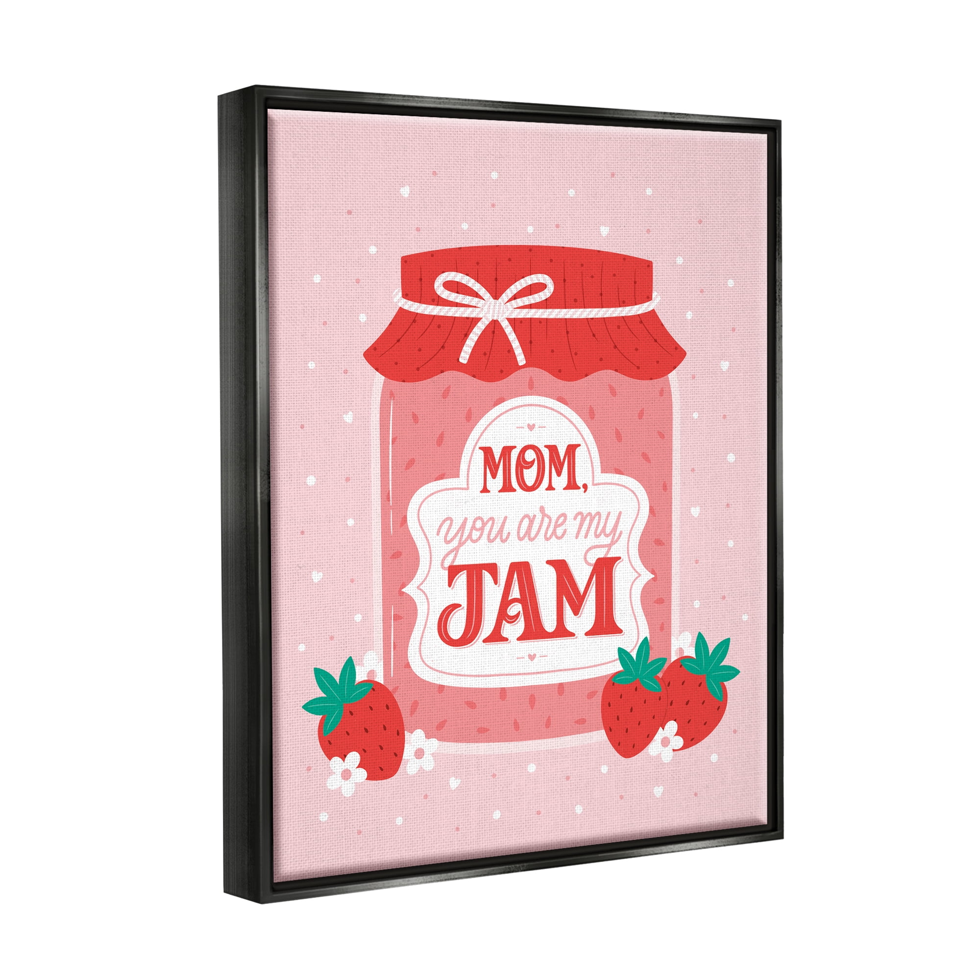 Stupell Industries Mom You Are My Jam Phrase Holiday Painting Black Floater Framed Art Print Wall Art