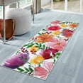 thumbnail image 2 of Floral Kitchen Rugs Sets of 3 Piece Watercolor Flower Kitchen Floor Mat Non Skid Machine Washable Runner Rug for Spring Summer Holiday Decor Farmhouse Carpet for Sink Laundry Hallway(Pink), 2 of 6