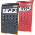 thumbnail image 1 of 2-Pack 10-Digit Desktop Calculator, Dual Power (Solar & Battery), Compact Business Calculator for Office, Accounting, School, Black & Red, 1 of 7