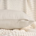 thumbnail image 3 of Unique Bargains Linen Soft Solid Throw Pillow Covers Pack of 2 Milky White 18" x 18", 3 of 6