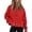 Red Sweatshirts 1PC, variant on MEZZALL Sweatshirts For Women Solid Color Long Sleeve Hoodies Half Zip Cropped Pullover Quarter Zipper Fall Tops Clothes Basic Daily Outdoor Relaxed Fit Travel