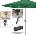 thumbnail image 5 of 9 ft Solar Umbrella 32 LED Lighted Patio Umbrella Table Market Umbrella with Tilt and Crank Outdoor Umbrella for Garden, Deck, Backyard, Pool and Beach (Navy Blue), 5 of 7