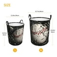 thumbnail image 3 of Pofeuu Baseball Breaking Glass Print Laundry Basket Circular Laundry Hamper with Handle Waterproof Oxford Fabric Foldable Dirty Clothes Storage Bucket Gift Storage Basket-Medium, 3 of 6