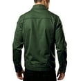 thumbnail image 5 of Men's Outerwear Jacket Casual Daily Wear Windproof Warm Button Top Jacket for Winter Outdoor Activities Holiday,Army Green,L, 5 of 5