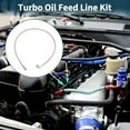 thumbnail image 2 of Unique Bargains AN-4 Turbo Oil Feed Line Kit 2.83ft Pressure Remote Turbocharger Oil Drain Return Line with Adapter 1 Set, 2 of 6