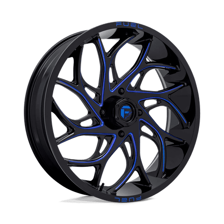 Fuel UTV Fuel D778 Runner Utv 24X7 4X137 13Et 132Cb Gloss Black Milled Candy Blue Wheel