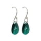 thumbnail image 3 of Juego de aretes y cadena con dije en forma de hoja ZVEZDA de plata mexicana ley .925 con esmeralda, 3 of 4