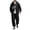 Black, variant on BRANROY Men's Summer Outfits UPF 50+ - Ice Silk Two Piece Set with Long Pants and Hoodie, Lightweight UV Jacket, Track Suit for Men, No Crossbody Bag Included,Purple,M