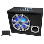 NYC Acoustics NSE10L 10" 1000w Powered/Amplified Car Subwoofer/LED Sub Enclosure