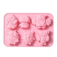 thumbnail image 1 of Pastry Mold DIY Non-stick Convenient 6 Grids Owl-Shaped Chocolate Making Dessert Mold, 1 of 5
