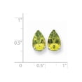 thumbnail image 2 of Primal Gold 14 Karat White Gold Peridot Pear Stud Earrings, 2 of 4