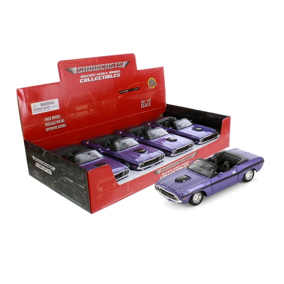 1970 Dodge Challenger R/T Convertible, Purple - Showcasts 37264 - 1/24 Scale Diecast Model Car