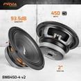 thumbnail image 2 of PRV Audio 8MB450-4 v2 8" 4-Ohm 450W Midrange Car Pro Audio Speaker MID, 2 of 7