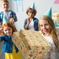 thumbnail image 5 of Kraft Birthday Wrapping Paper Roll for Boys Girls Kids Men Women - Reversible Happy Birthday Gift Wrap Paper for Holiday Party - 1 Roll, 17.2 Inch X 33 Feet, 5 of 15