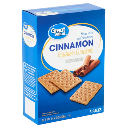 Great Value Cinnamon Graham Crackers, 3 count, 14.4
