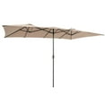 thumbnail image 1 of Costway Sombrilla de patio doble de 426 cm con manivela, parte superior ventilada, gran sombrilla de mercado doble con estructura de metal de 10 costillas, sombrilla de mesa para piscina, terraza, 1 of 3