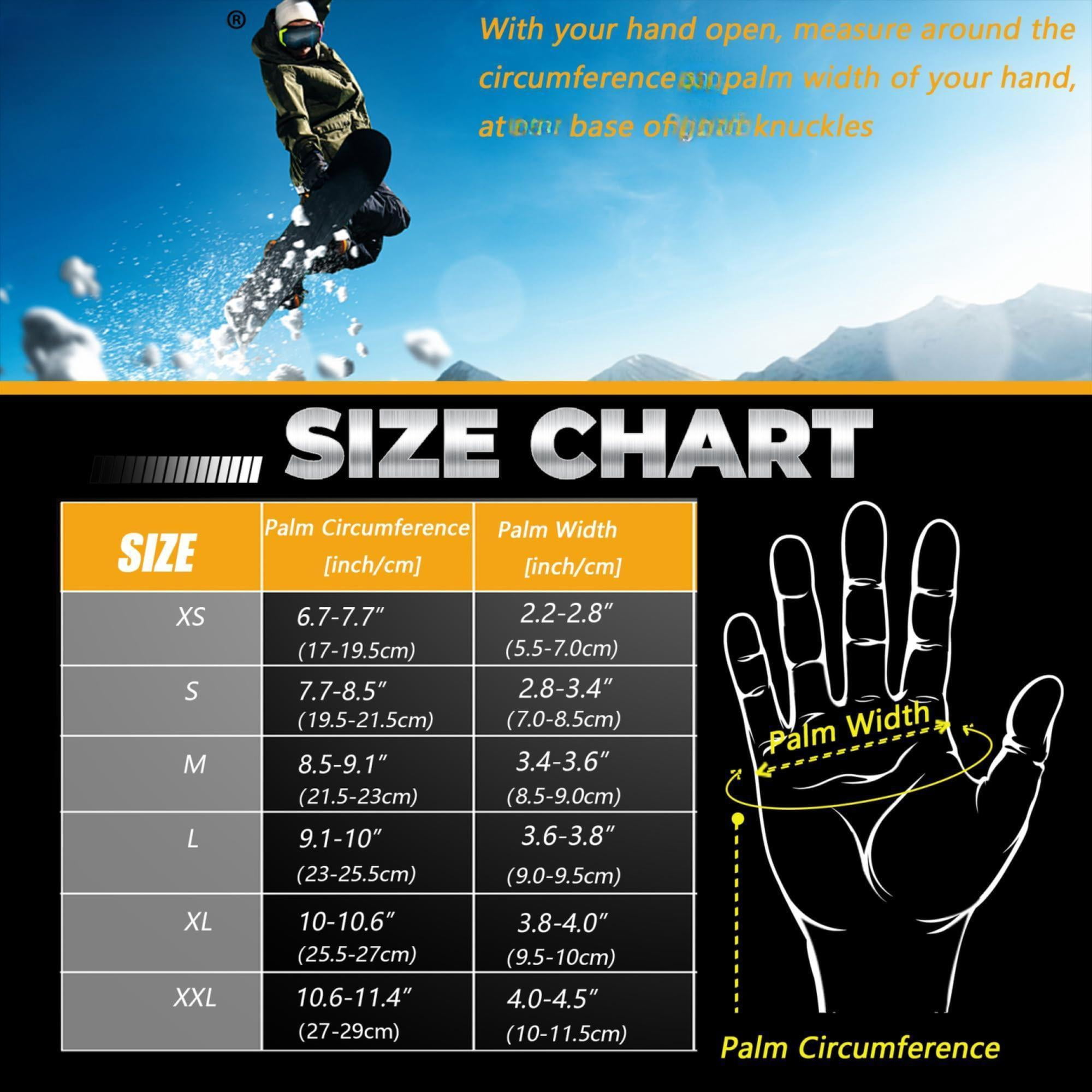 Waterproof & Windproof -30°f Winter Gloves For Men/women  3m Thinsulate Thermal Touch Screen Warm Skiing Cycling Running