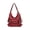 Red, variant on JoyHoop Vintage Faux Leather Handbag, Large Capacity Convertible Satchel with Removable Strap, Brown Top Handle Shoulder Bag for Women